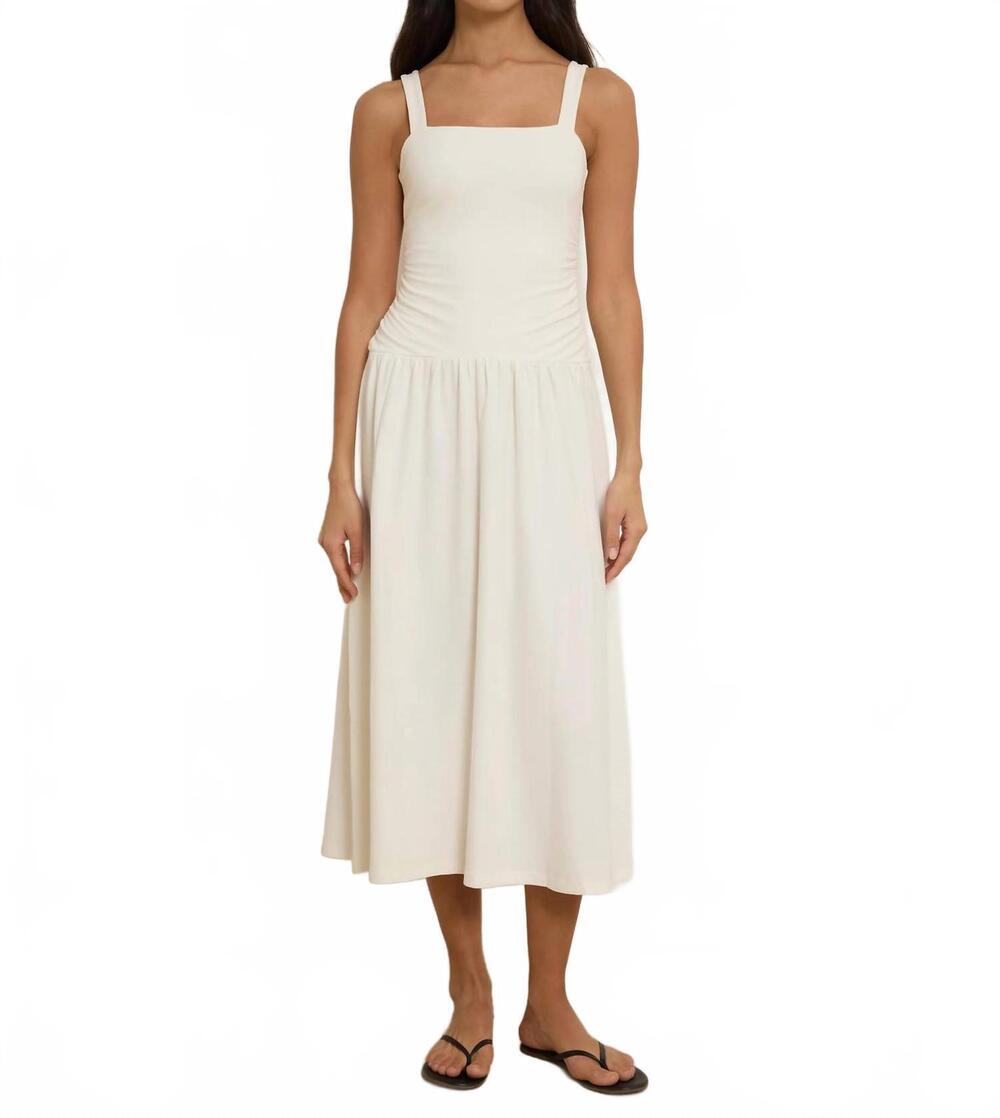 NEW NATION LTD jennie midi dress in porcelain